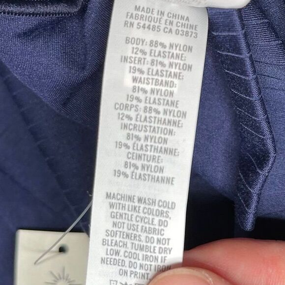 NEW S Short OFFLINE By Aerie Real Me High Waisted Crossover Legging Marbled Blue - Picture 9 of 10